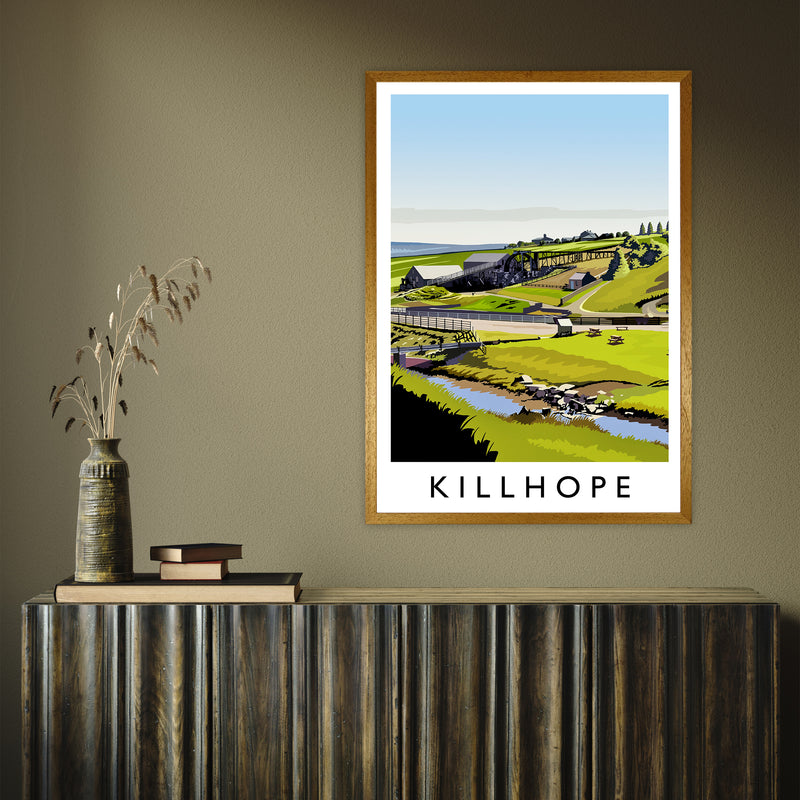 Killhope portrait by Richard O'Neill A1 Oak Frame