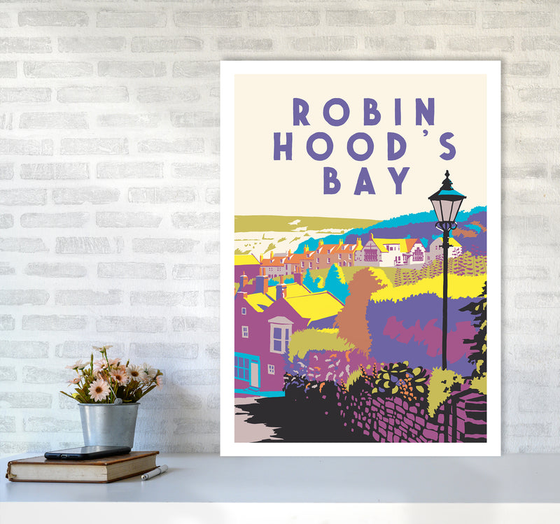 Robin Hood's Bay 2 Portrait Art Print by Richard O'Neill A1 Black Frame