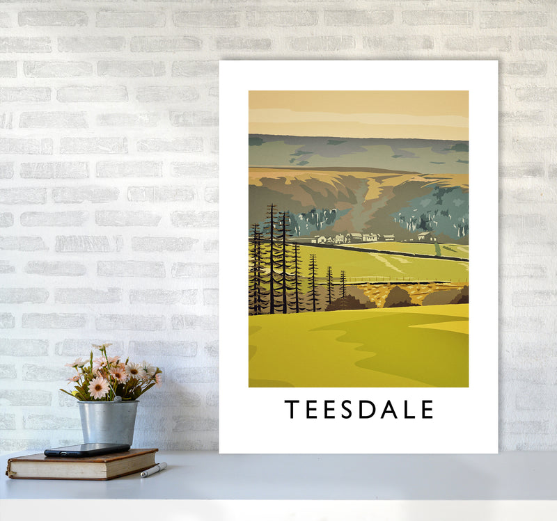 Teesdale Portrait Art Print by Richard O'Neill A1 Black Frame