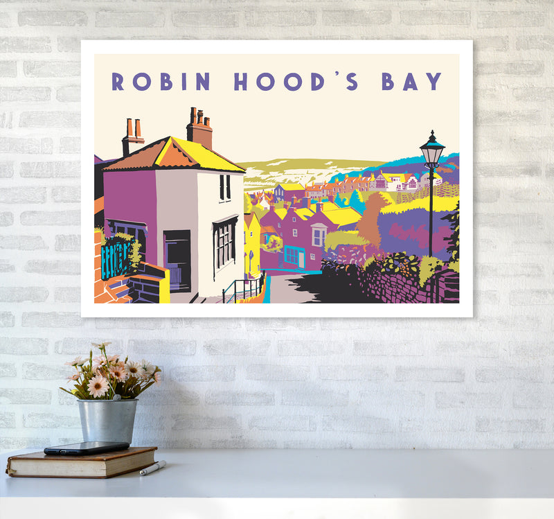 Robin Hood's Bay 2 Art Print by Richard O'Neill A1 Black Frame