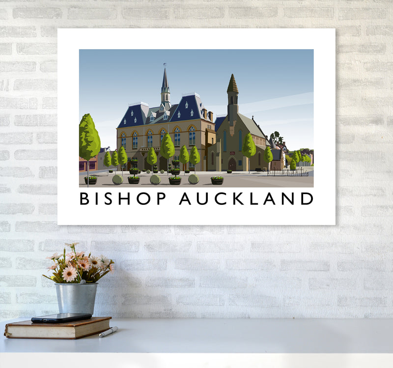 Bishop Auckland Art Print by Richard O'Neill A1 Black Frame
