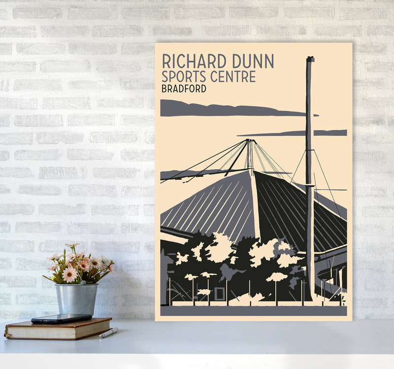 Richard Dunn Sports Centre, Bradford Travel Art Print by Richard O'Neill A1 Black Frame