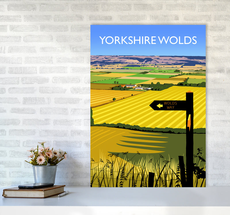 Yorkshire Wolds portrait Travel Art Print by Richard O'Neill A1 Black Frame
