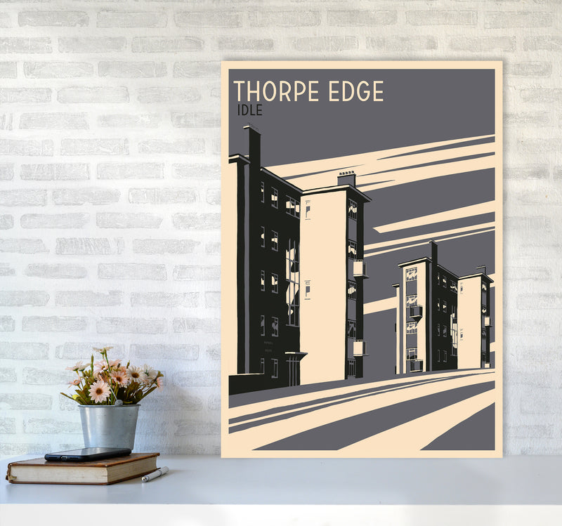 Thorpe Edge, Idle portrait Travel Art Print by Richard O'Neill A1 Black Frame