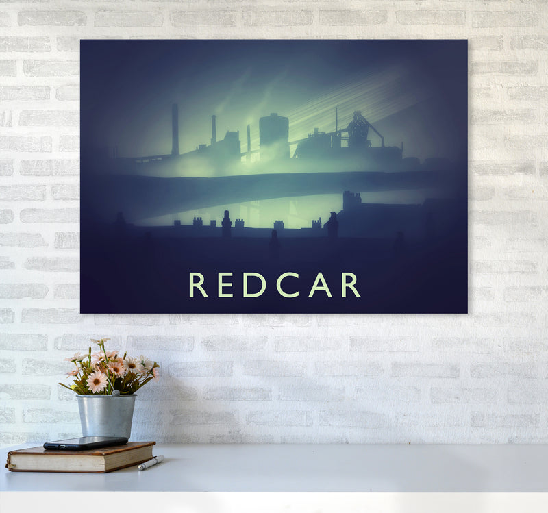 Redcar (night) Travel Art Print by Richard O'Neill A1 Black Frame