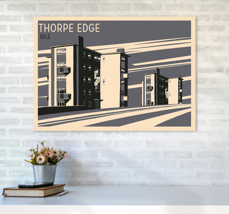 Thorpe Edge, Idle Travel Art Print by Richard O'Neill A1 Black Frame