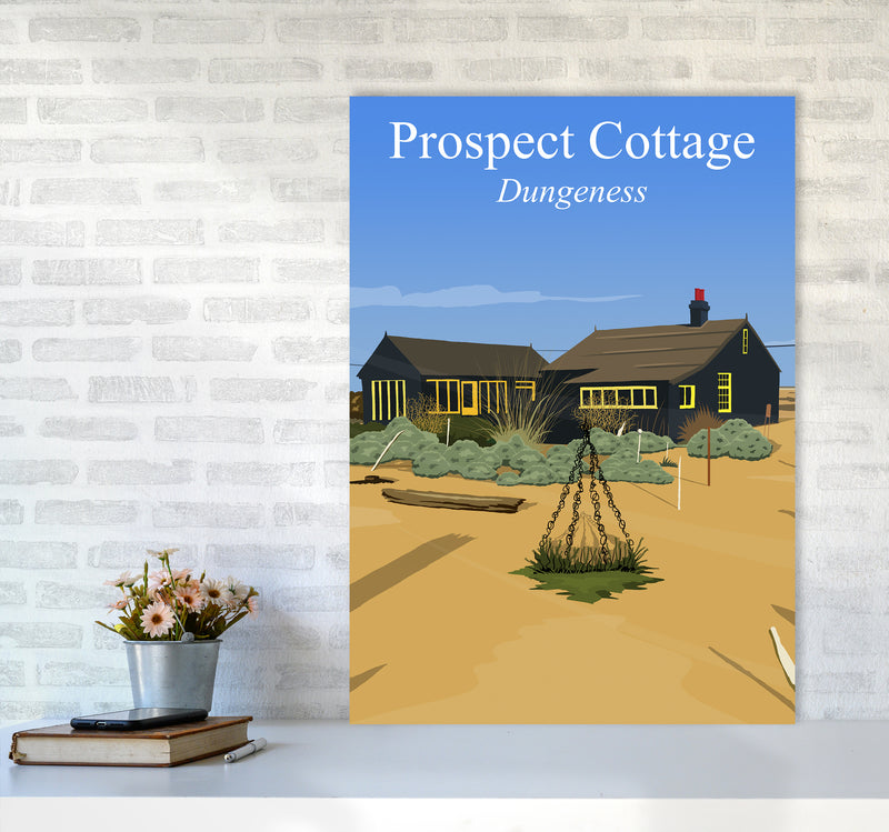 Prospect Cottage portrait Travel Art Print by Richard O'Neill A1 Black Frame