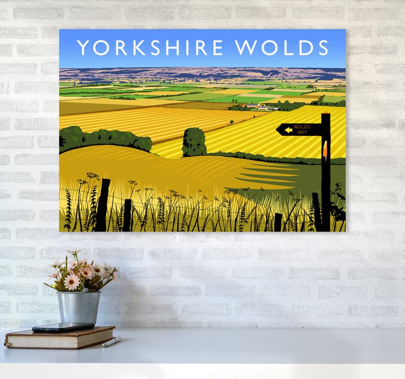 Yorkshire Wolds Travel Art Print by Richard O'Neill A1 Black Frame