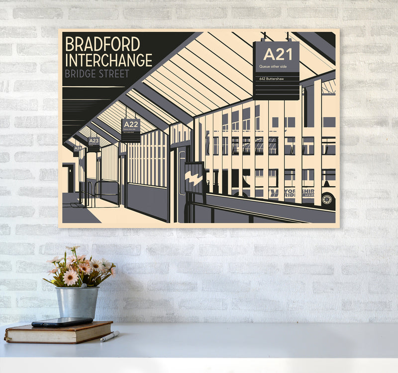 Bradford Interchange, Bridge Street Travel Art Print by Richard O'Neill A1 Black Frame