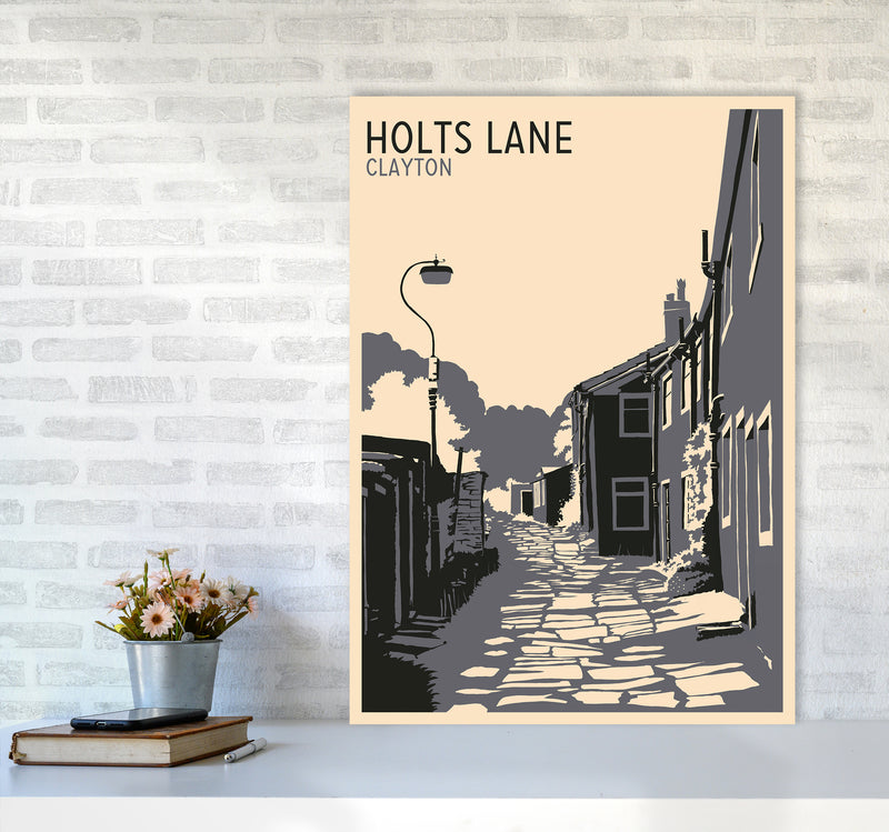 Holts Lane, Clayton Travel Art Print by Richard O'Neill A1 Black Frame