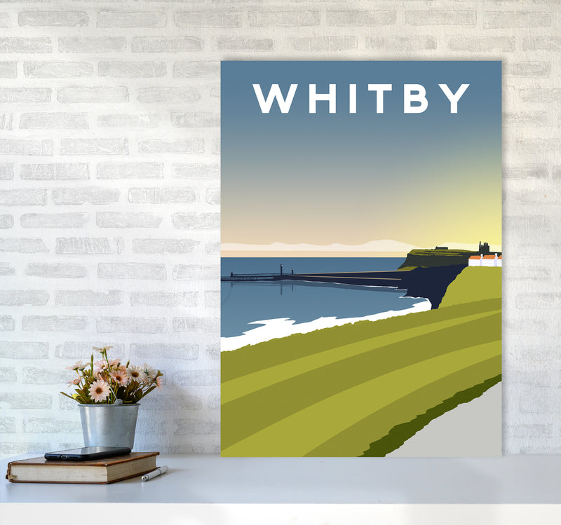 Whitby 5 portrait Travel Art Print by Richard O'Neill A1 Black Frame