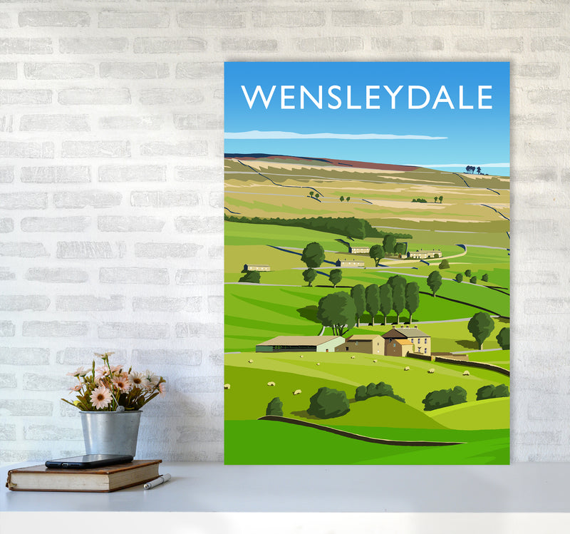 Wensleydale 3 portrait Travel Art Print by Richard O'Neill A1 Black Frame