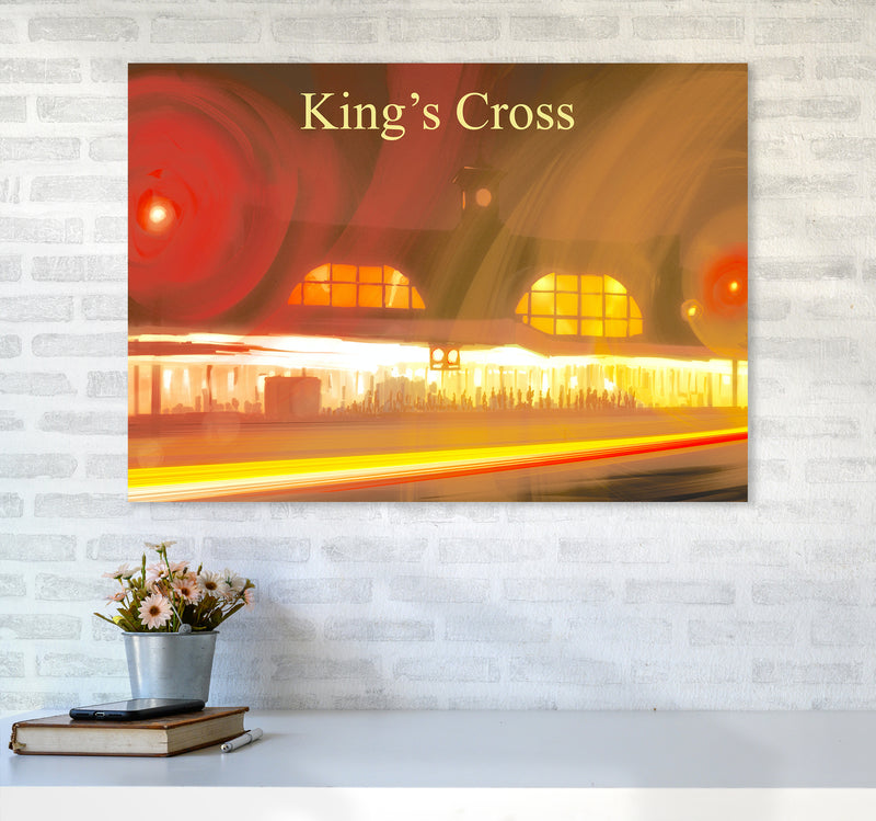 King's Cross Travel Art Print by Richard O'Neill A1 Black Frame