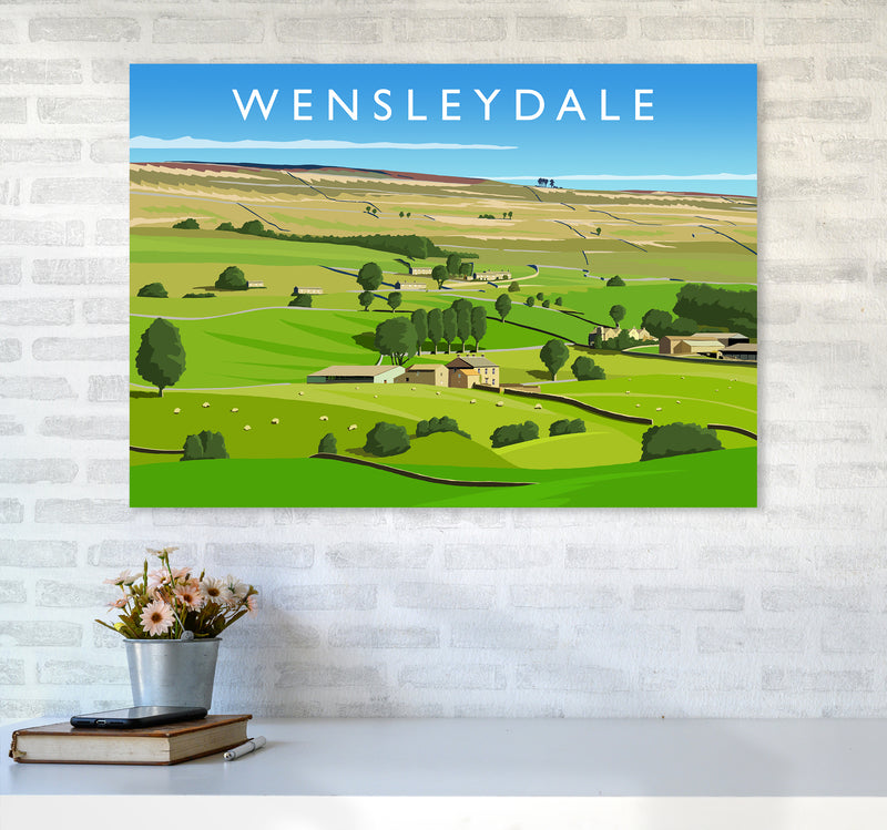 Wensleydale 3 Travel Art Print by Richard O'Neill A1 Black Frame