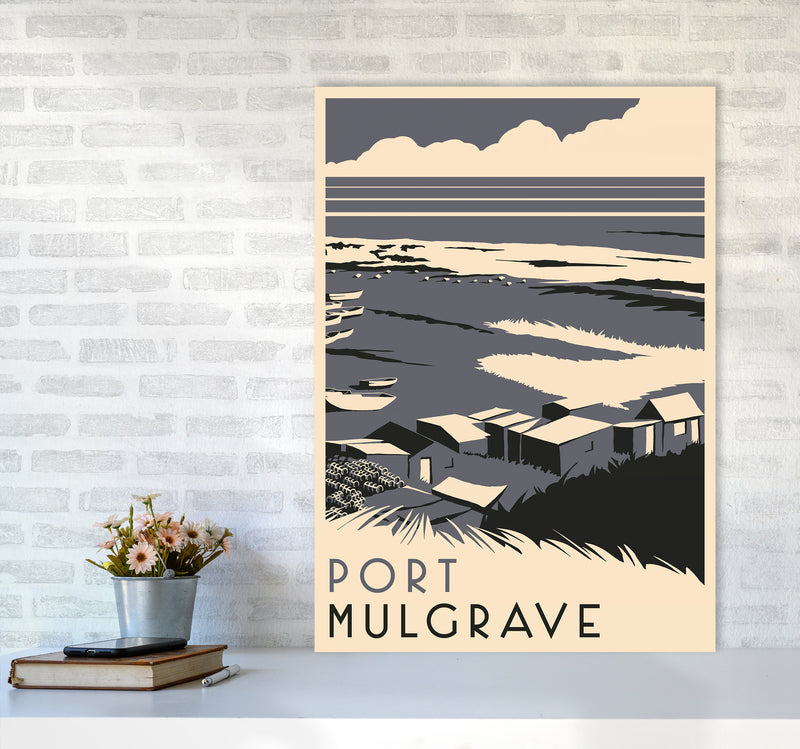 Port Mulgrave portrait Travel Art Print by Richard O'Neill A1 Black Frame