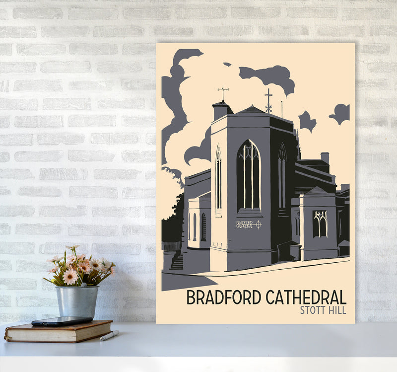 Bradford Cathedral, Stott Hill Travel Art Print by Richard O'Neill A1 Black Frame