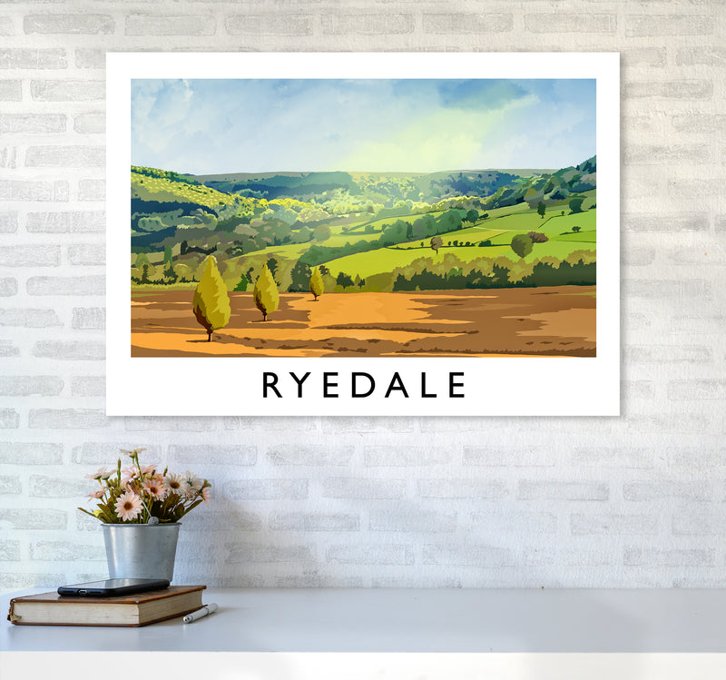 Ryedale Travel Art Print by Richard O'Neill A1 Black Frame