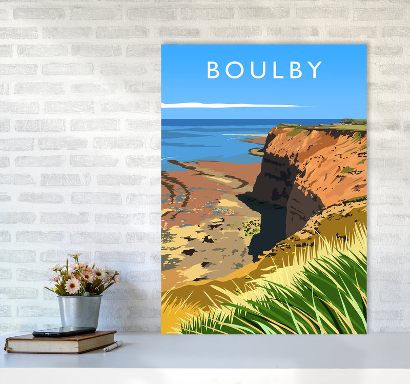 Boulby portrait Travel Art Print by Richard O'Neill A1 Black Frame