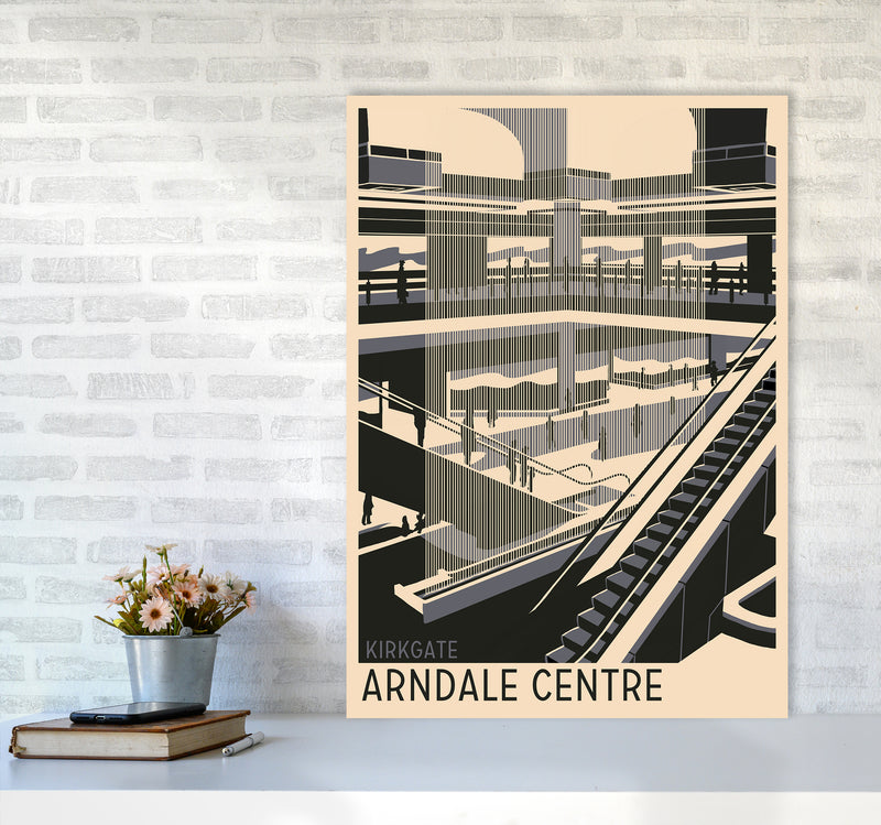 Kirkgate Arndale Centre Travel Art Print by Richard O'Neill A1 Black Frame