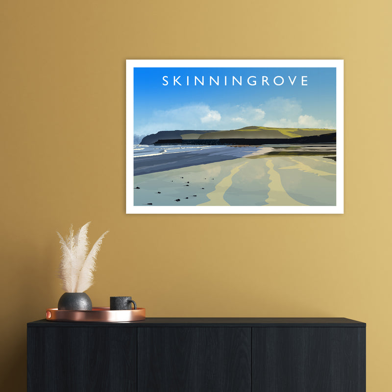 Skinningrove 2 Travel Art Print by Richard O'Neill A1 Black Frame