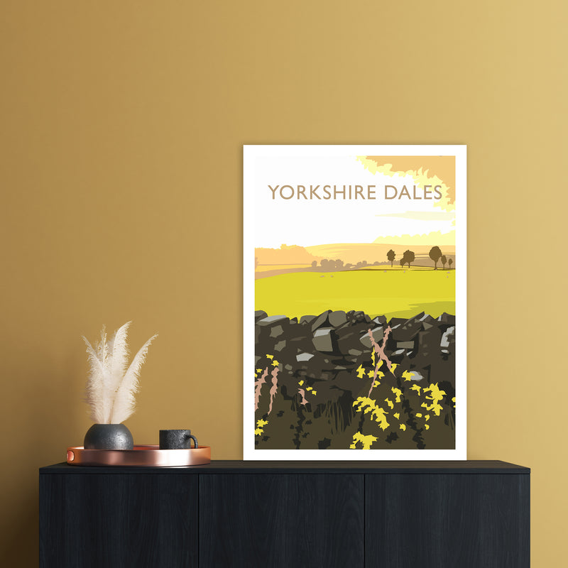 Yorkshire Dales Portrait Travel Art Print by Richard O'Neill A1 Black Frame