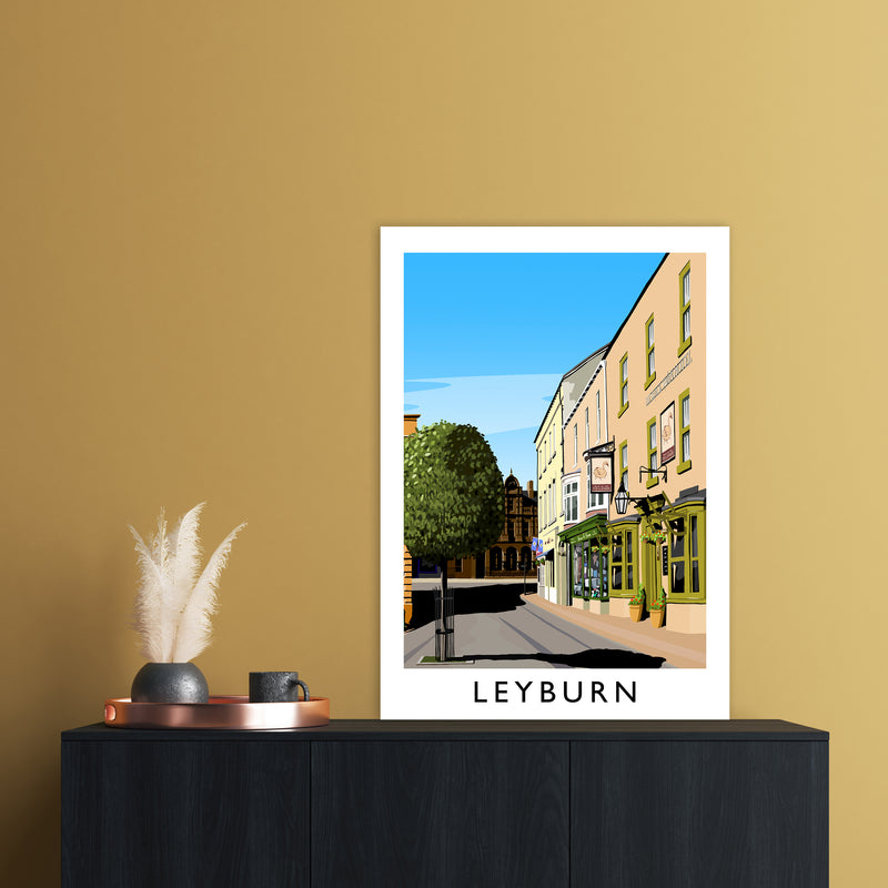 Leyburn 3 portrait Travel Art Print by Richard O'Neill A1 Black Frame