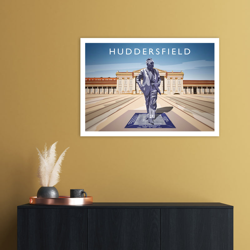 Huddersfield Travel Art Print by Richard O'Neill A1 Black Frame