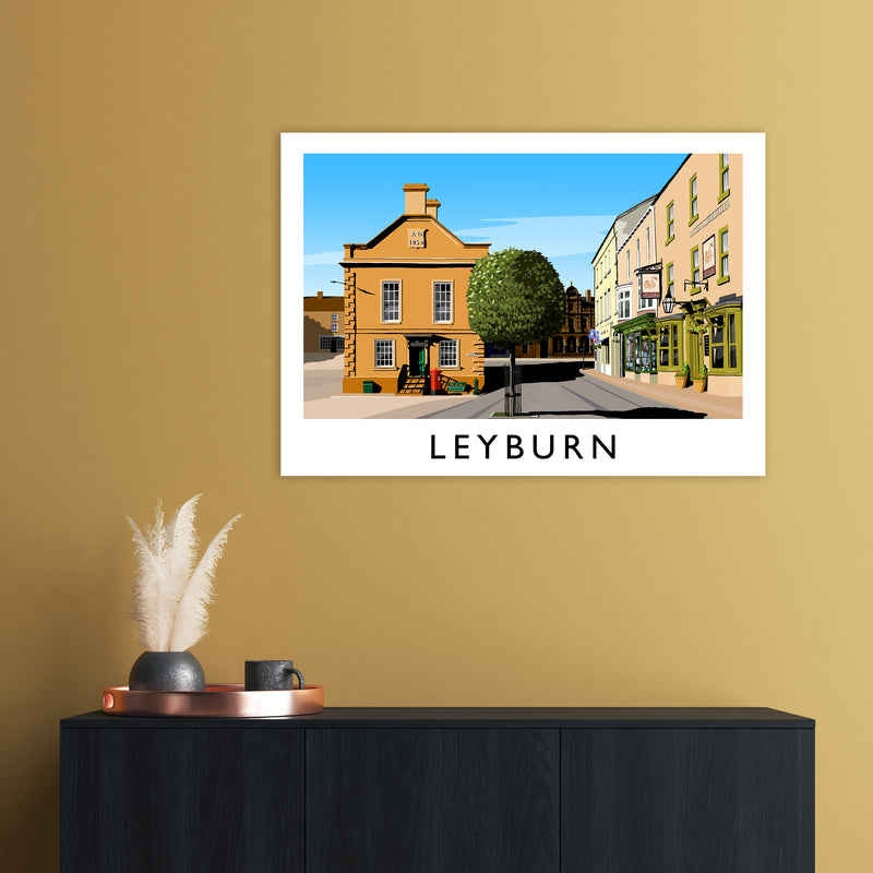 Leyburn 3 Travel Art Print by Richard O'Neill A1 Black Frame
