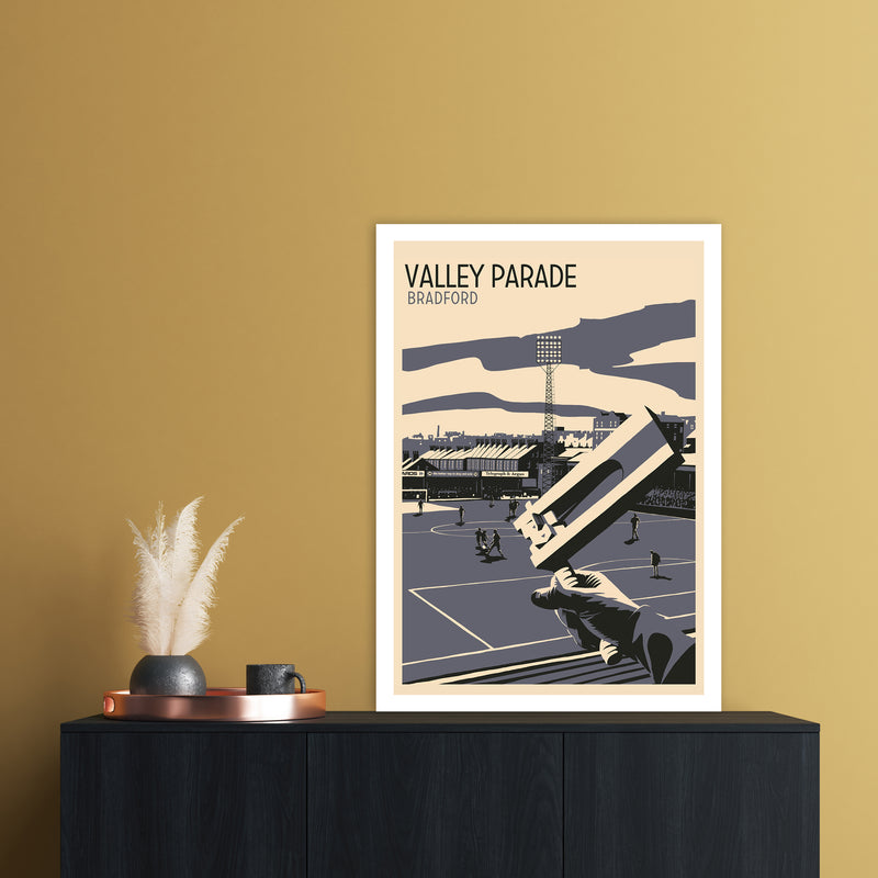 Valley Parade Travel Art Print by Richard O'Neill A1 Black Frame