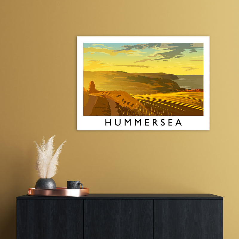 Hummersea Travel Art Print by Richard O'Neill A1 Black Frame