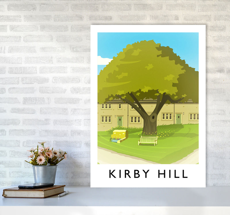 Kirby Hill portrait Travel Art Print by Richard O'Neill A1 Black Frame
