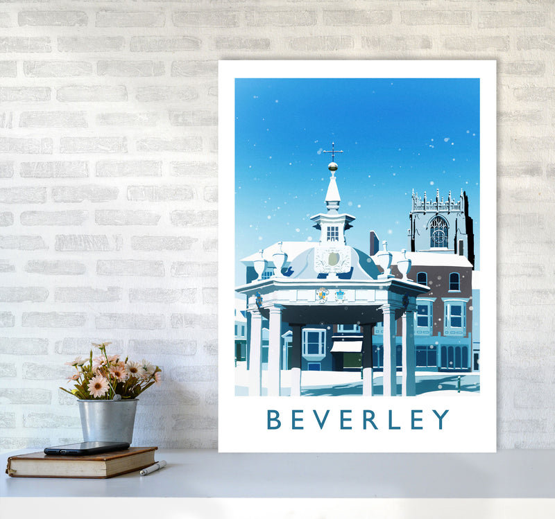 Beverley (Snow) 2 portrait Travel Art Print by Richard O'Neill A1 Black Frame