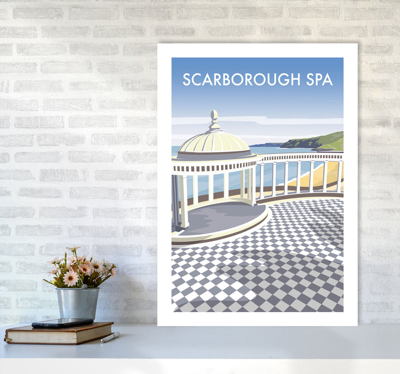 Scarborough Spa portrait Travel Art Print by Richard O'Neill A1 Black Frame