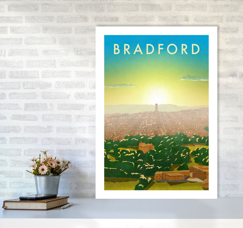 Bradford 2 portrait Travel Art Print by Richard O'Neill A1 Black Frame