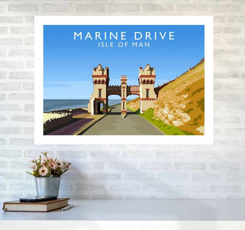 Marine Drive Travel Art Print by Richard O'Neill A1 Black Frame