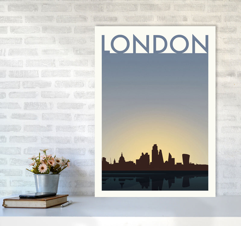 London 4 (Day) Travel Art Print by Richard O'Neill A1 Black Frame
