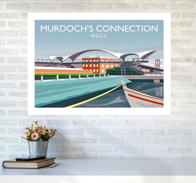 Murdoch's Connection Travel Art Print by Richard O'Neill A1 Black Frame