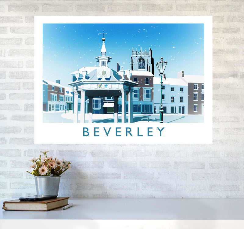 Beverley (Snow) 2 Travel Art Print by Richard O'Neill A1 Black Frame