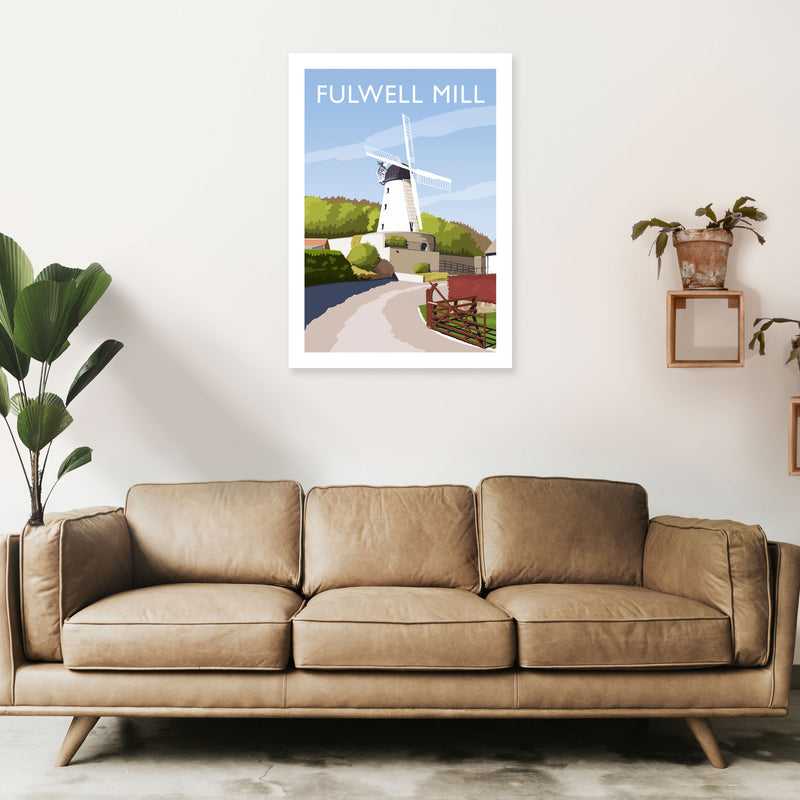 Fulwell Mill Travel Art Print by Richard O'Neill A1 Black Frame