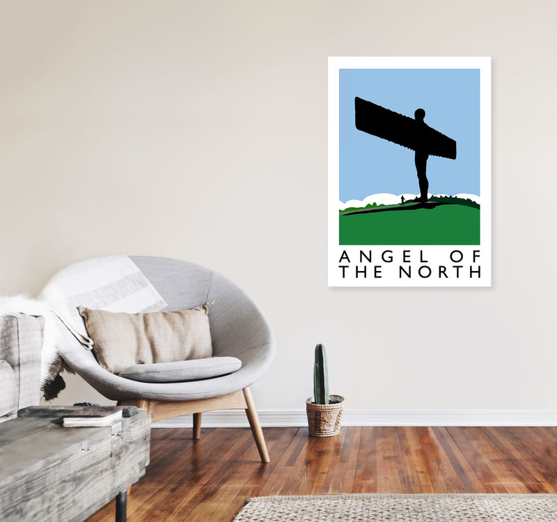 Angel of The North Art Print by Richard O'Neill A1 Black Frame