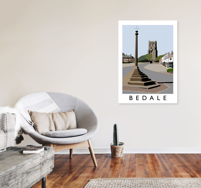 Bedale Framed Digital Art Print by Richard O'Neill A1 Black Frame