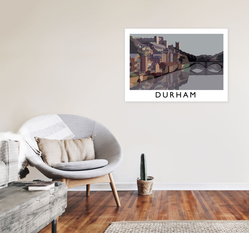 Durham Framed Digital Art Print by Richard O'Neill A1 Black Frame