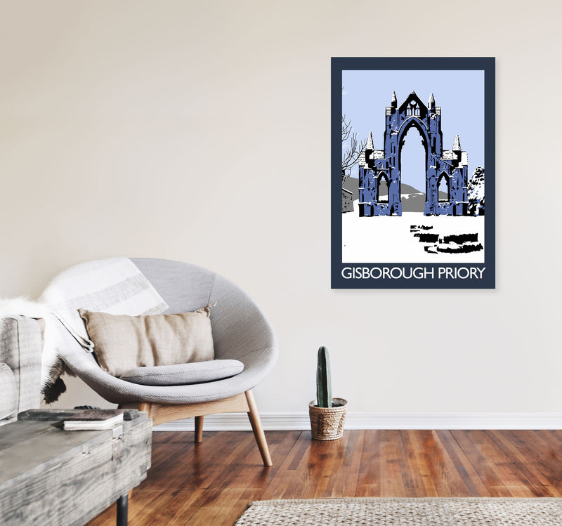 Gisborough Priory Framed Digital Art Print by Richard O'Neill A1 Black Frame