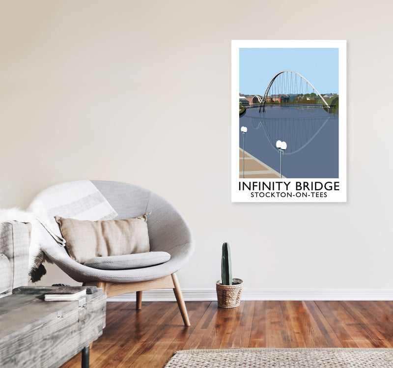 Infinity Bridge Stockton-On-Tees Art Print by Richard O'Neill A1 Black Frame