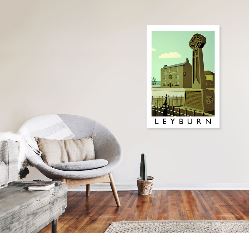 Leyburn Framed Digital Art Print by Richard O'Neill A1 Black Frame