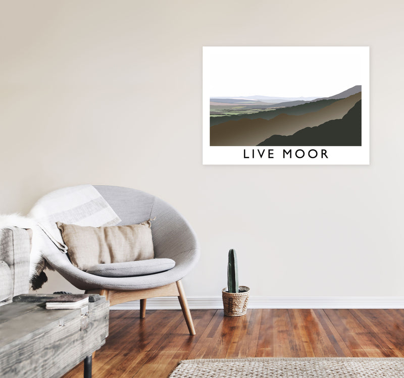 Live Moor Framed Digital Art Print by Richard O'Neill A1 Black Frame