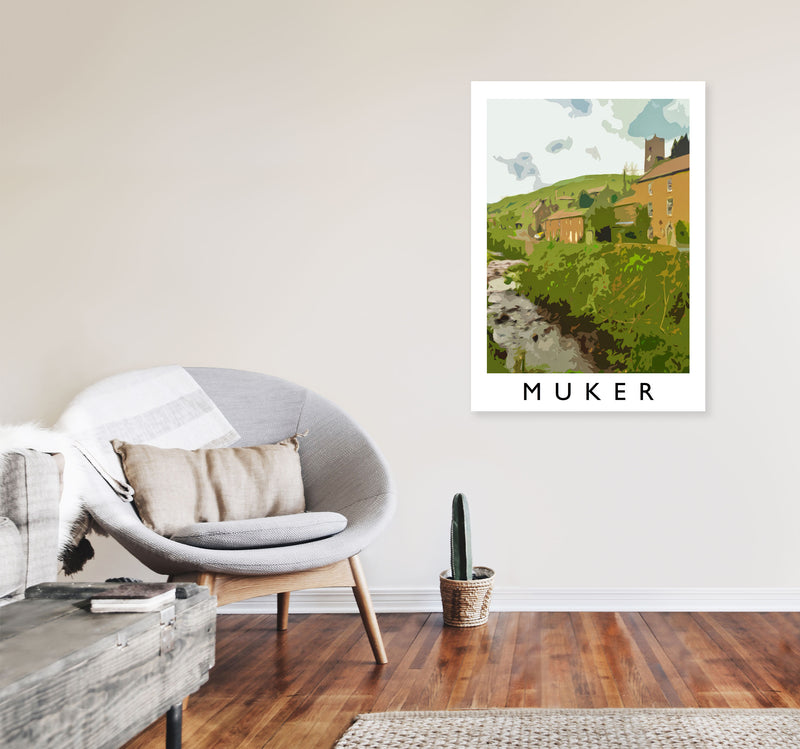 Muker Art Print by Richard O'Neill A1 Black Frame