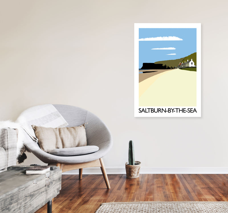 Saltburn-By-The-Sea Art Print by Richard O'Neill A1 Black Frame