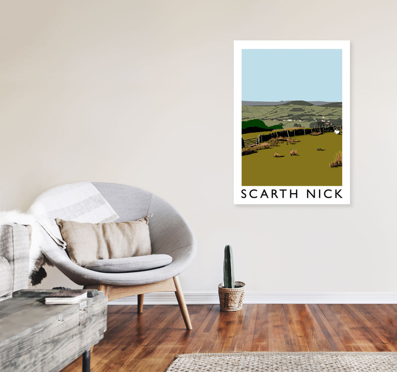 Scarth Nick Art Print by Richard O'Neill A1 Black Frame