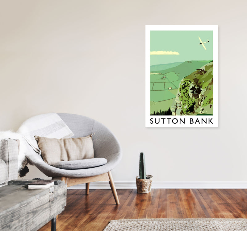 Sutton Bank Art Print by Richard O'Neill A1 Black Frame